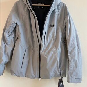 NWT Mountain Hardwear Light Gray women Ski Jacket